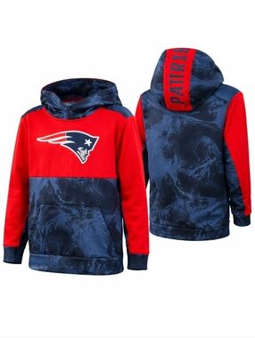 New England Patriots NFL Team Apparel Hoodie Youth XL 18/20 Blue Red